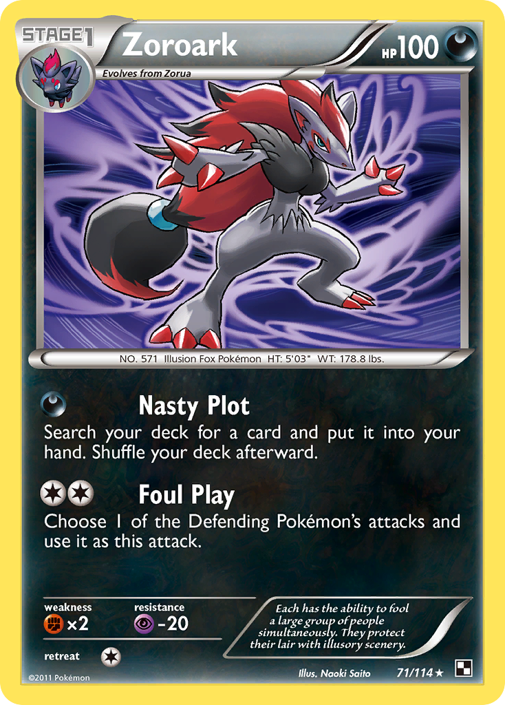 Zoroark 71/114 Black & White