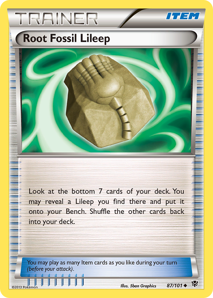 Root Fossil Lileep 87/101 Plasma Blast