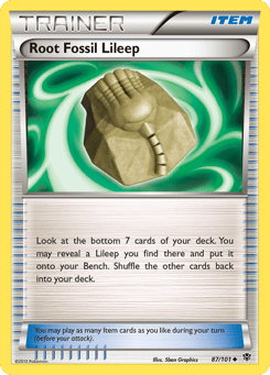 Root Fossil Lileep 87/101 Plasma Blast