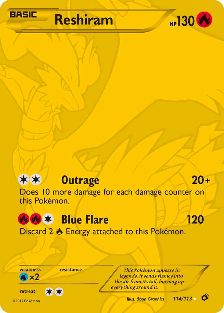 Reshiram 114/113 Legendary Treasures