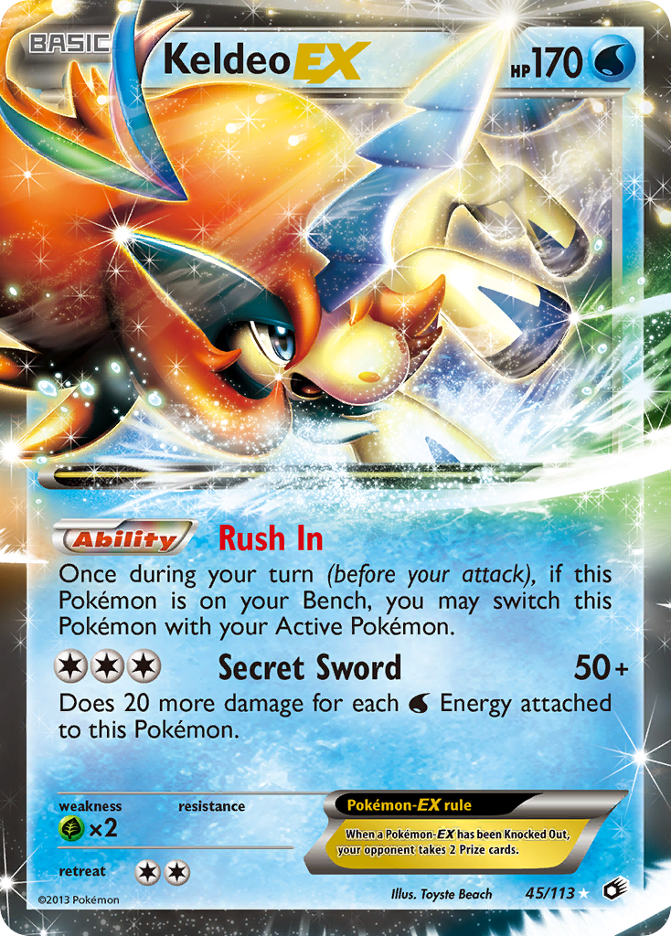 Keldeo-EX 45/113 Legendary Treasures