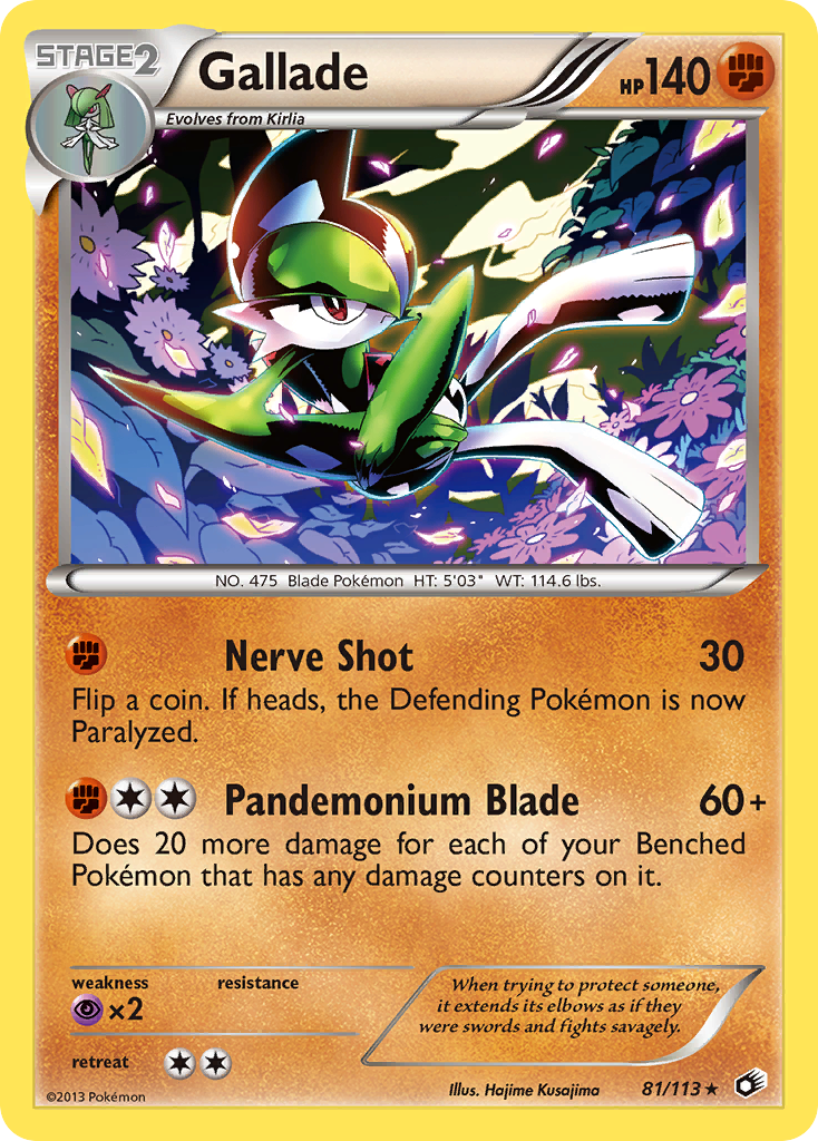 Gallade 81/113 Legendary Treasures