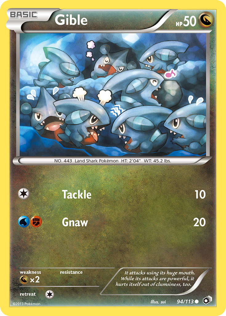 Gible 94/113 Legendary Treasures