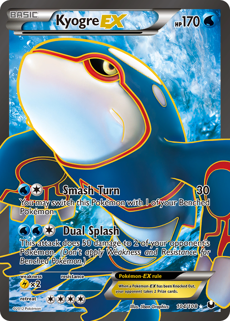 Kyogre-EX 104/108 Dark Explorers