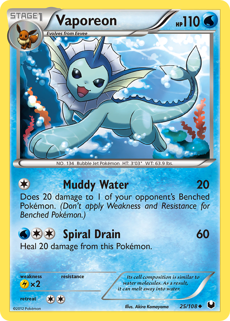Vaporeon 25/108 Dark Explorers