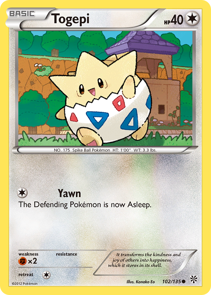 Togepi 102/135 Plasma Storm