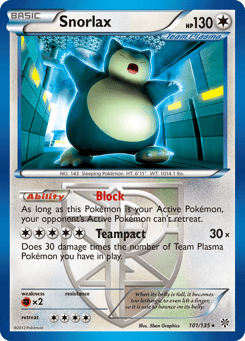 Snorlax 101/135 Plasma Storm