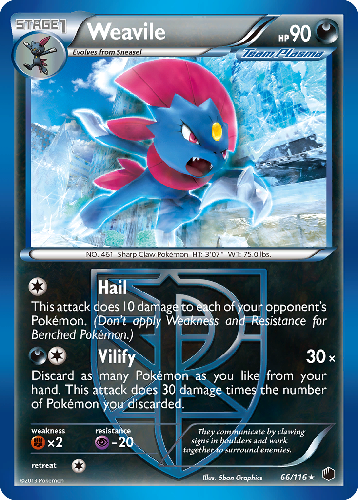 Weavile 66/116 Plasma Freeze