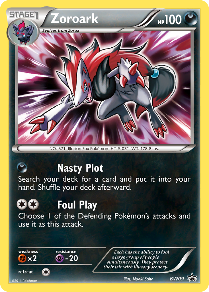 Zoroark BW09 BW Black Star Promos