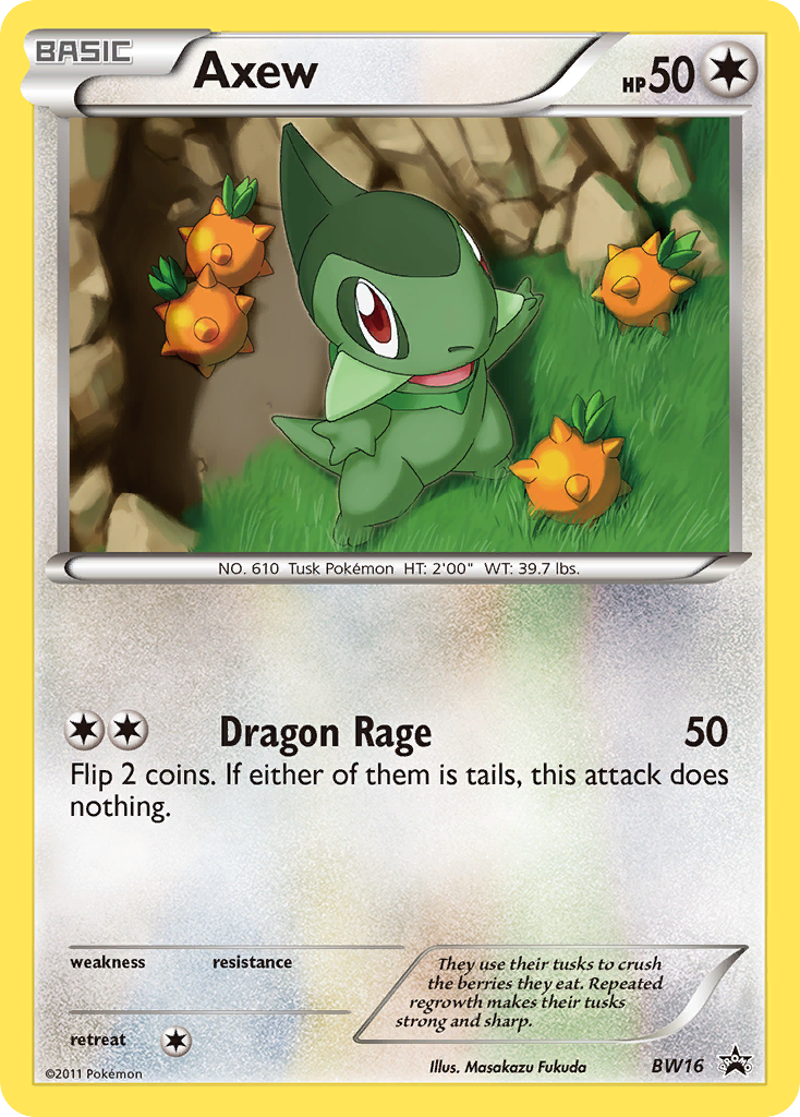 Axew BW16 BW Black Star Promos