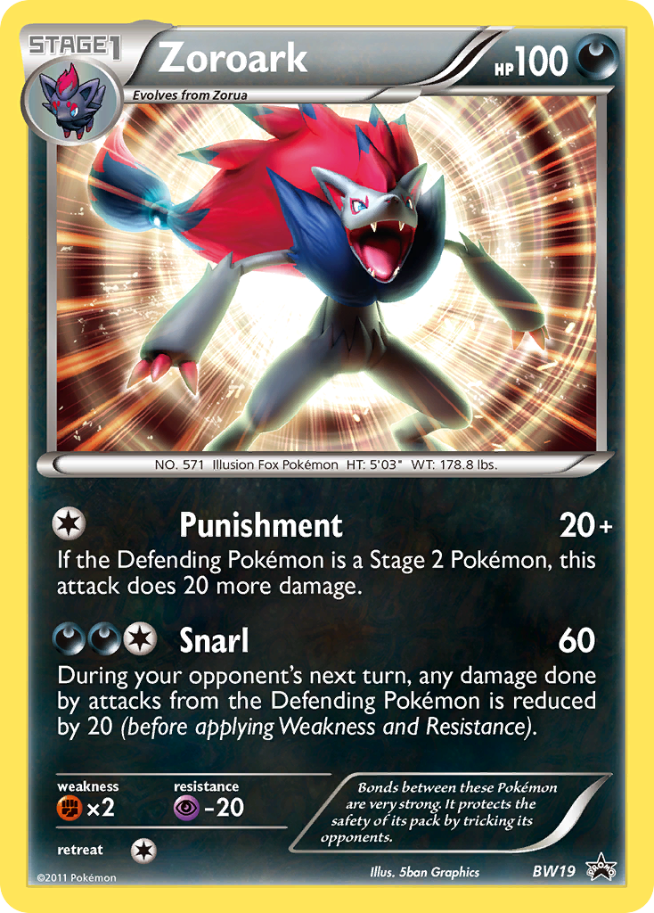 Zoroark BW19 BW Black Star Promos