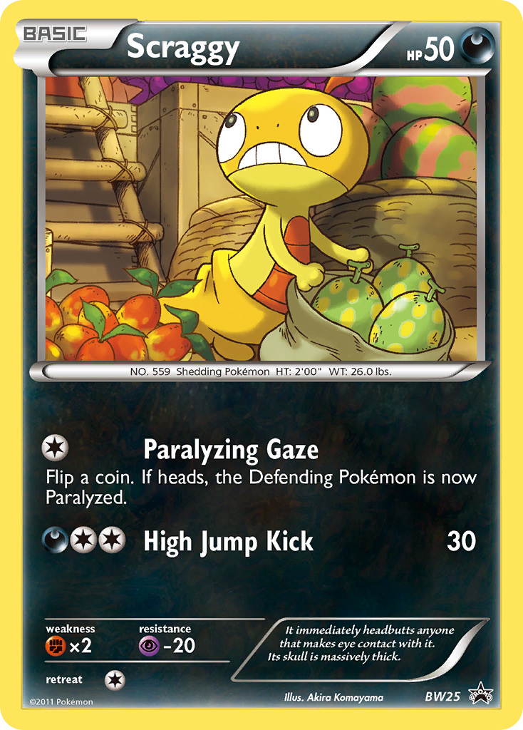 Scraggy BW25 BW Black Star Promos