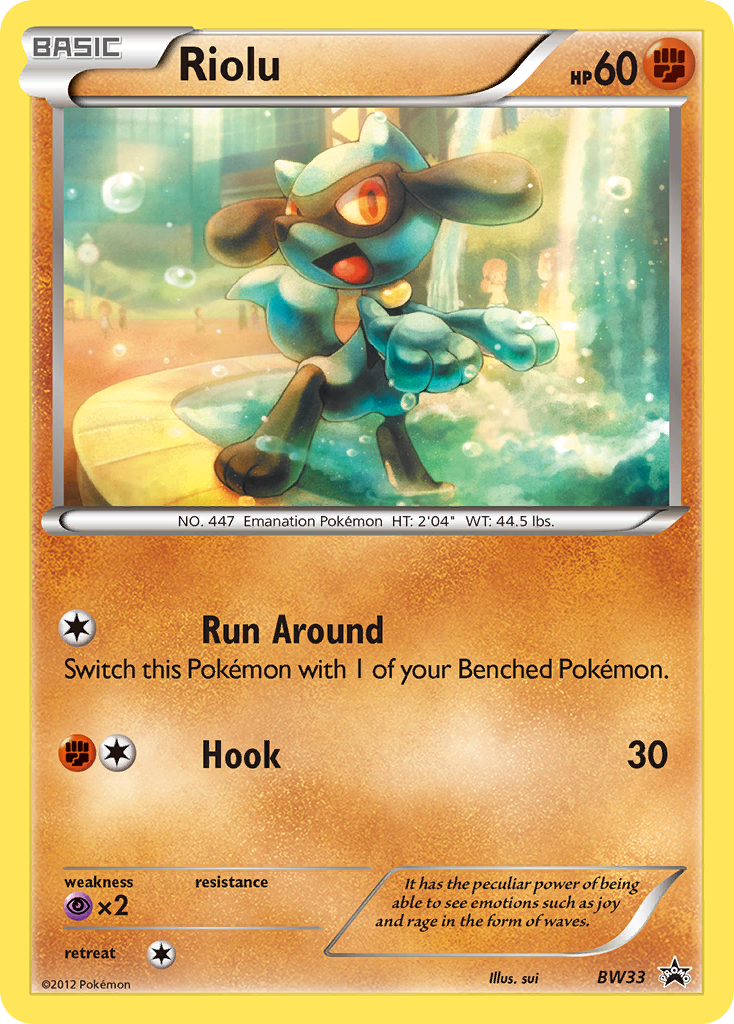 Riolu BW33 BW Black Star Promos