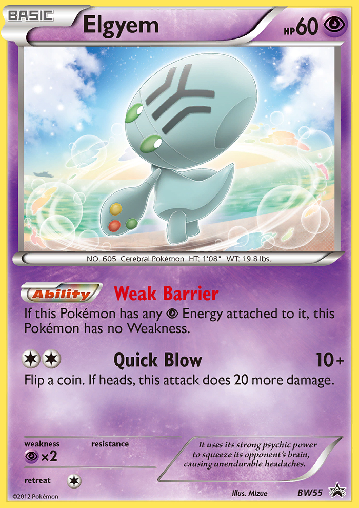 Elgyem BW55 BW Black Star Promos