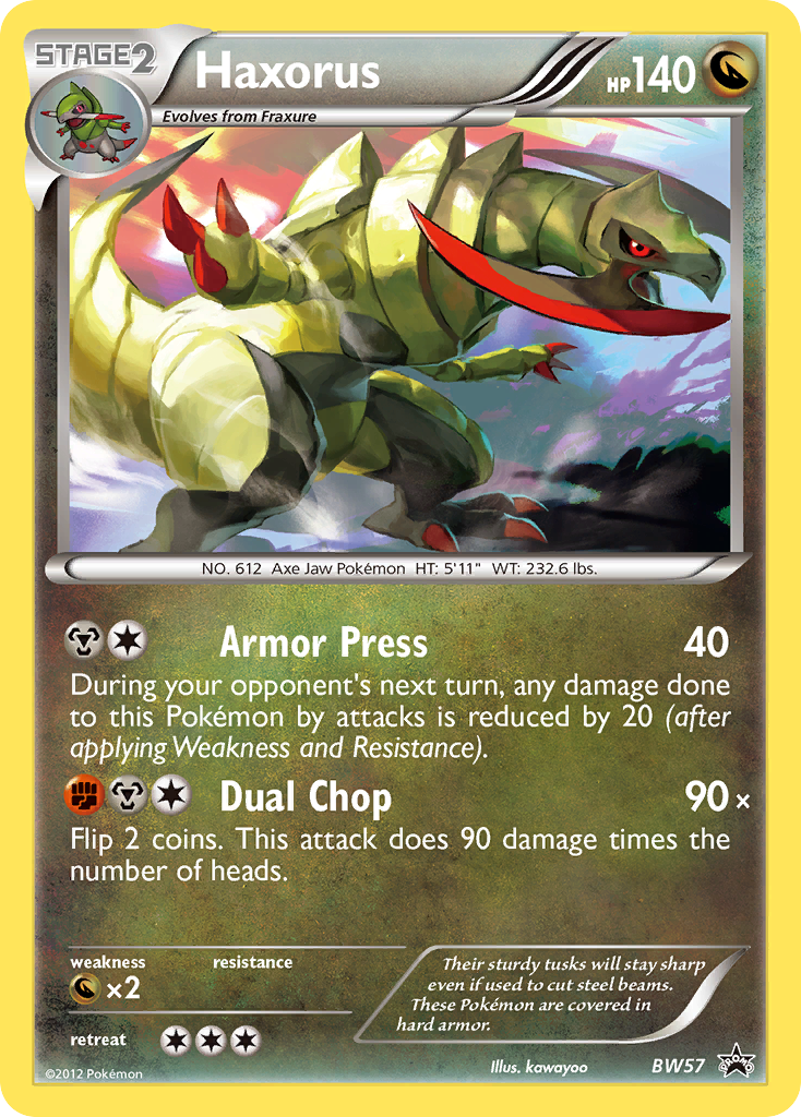 Haxorus BW57 BW Black Star Promos