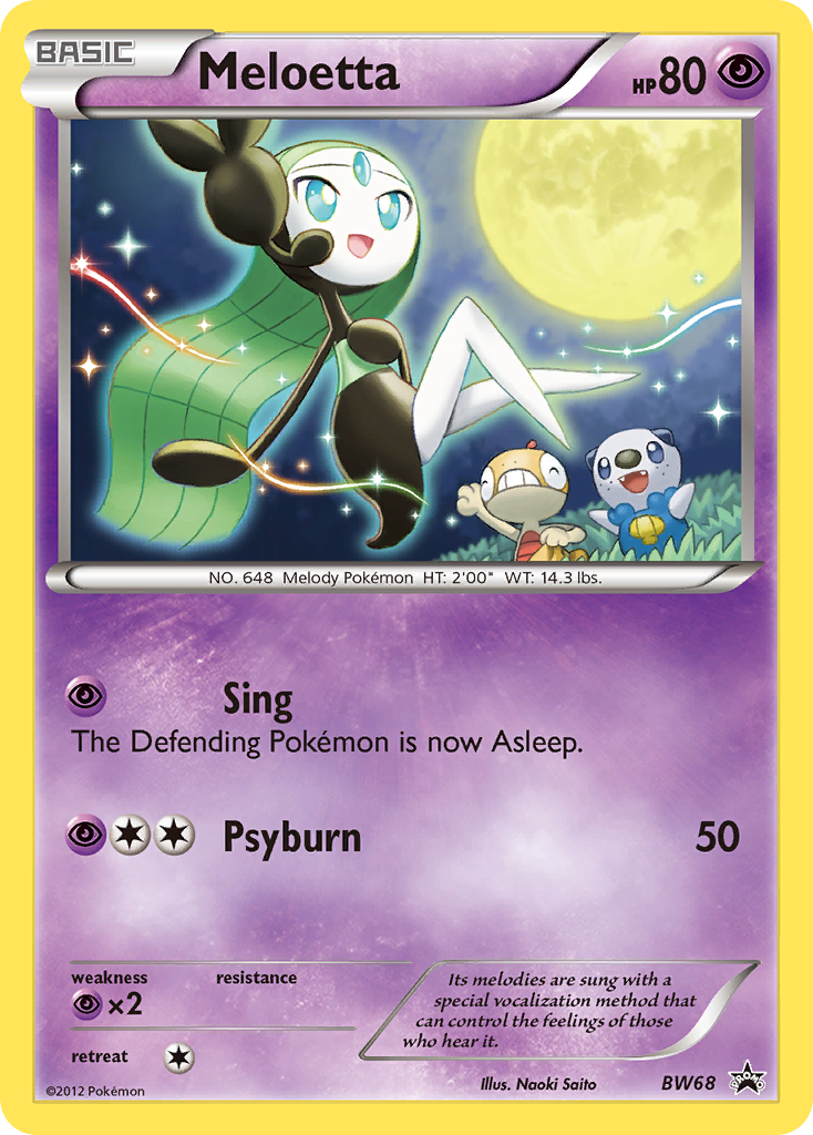 Meloetta BW68 BW Black Star Promos