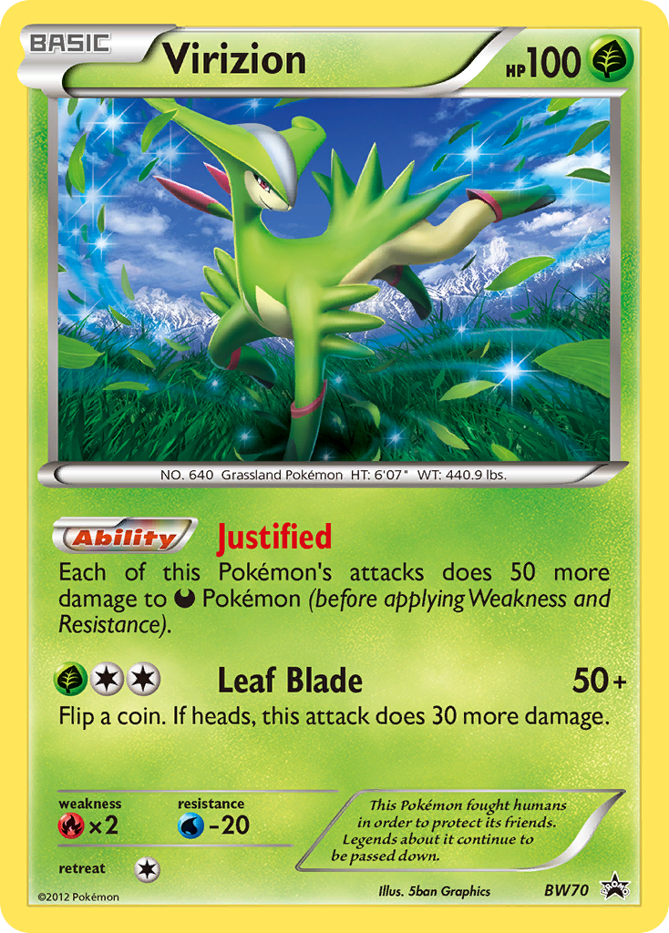 Virizion BW70 BW Black Star Promos