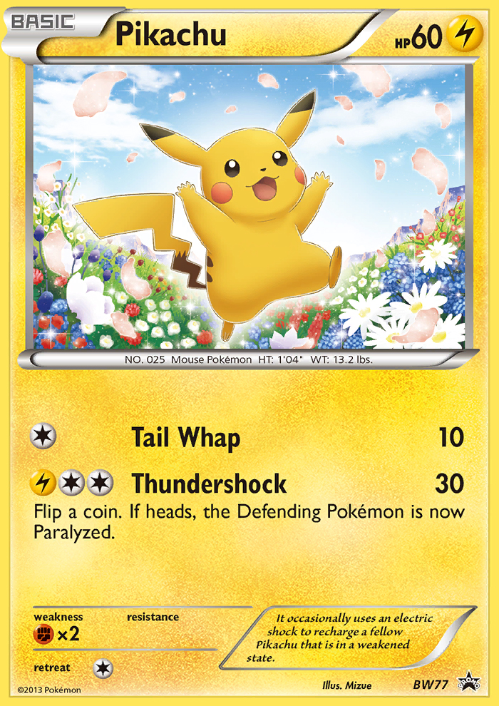 Pikachu BW77 BW Black Star Promos