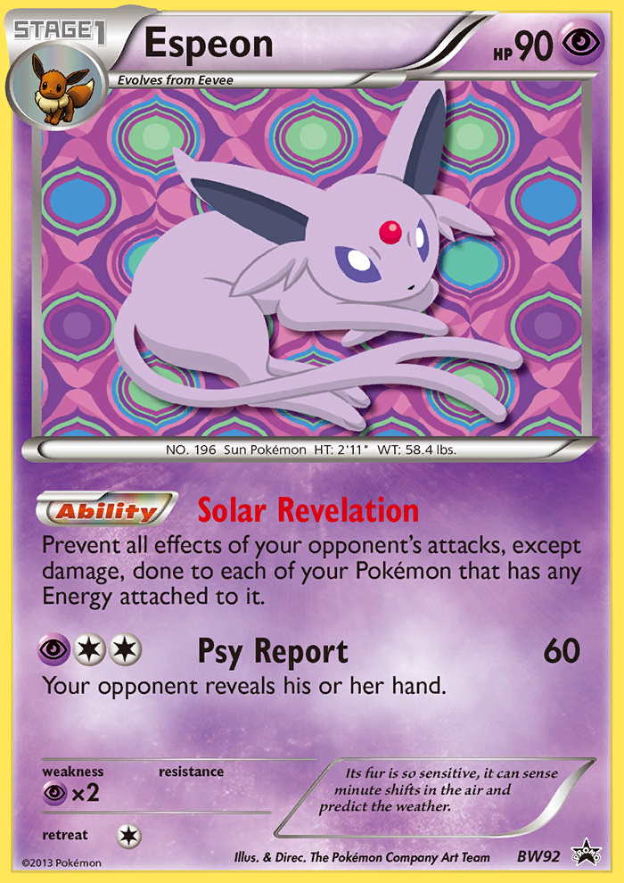 Espeon BW92 BW Black Star Promos