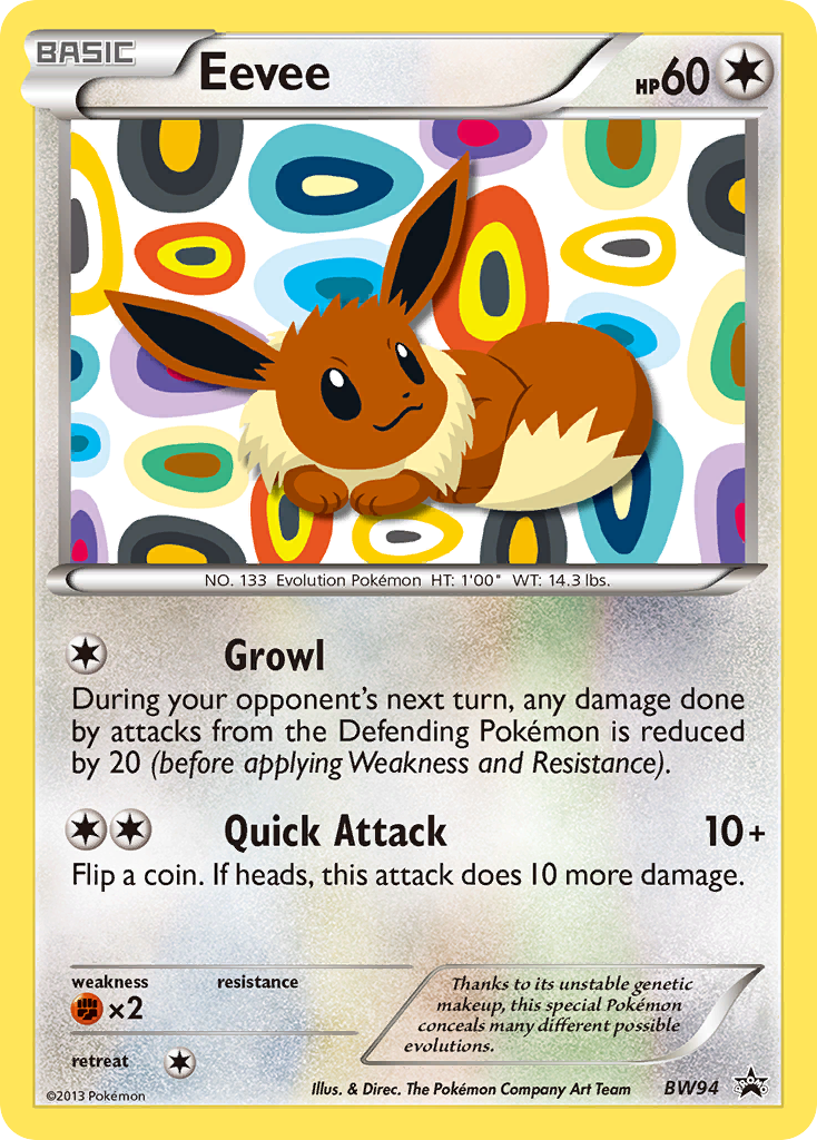 Eevee BW94 BW Black Star Promos