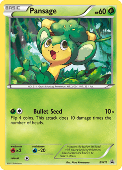 Pansage BW11 BW Black Star Promos