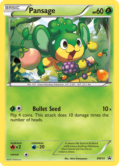 Pansage BW14 BW Black Star Promos