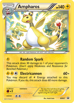 Ampharos BW67 BW Black Star Promos