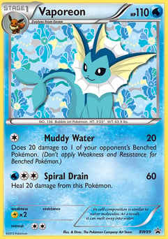 Vaporeon BW89 BW Black Star Promos