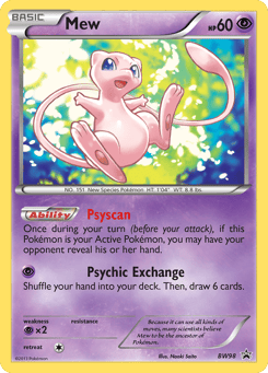 Mew BW98 BW Black Star Promos