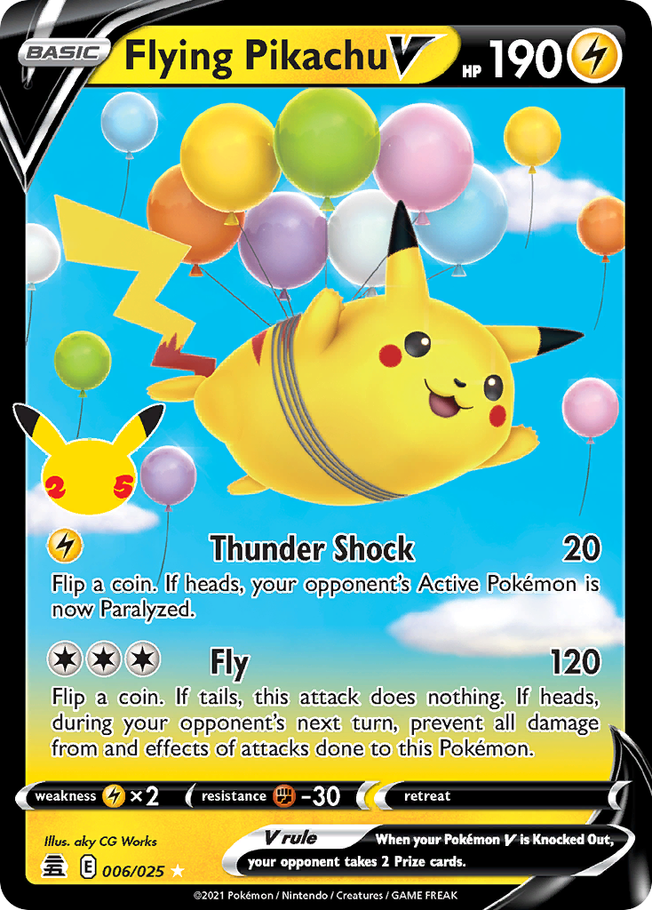 Flying Pikachu V 6 Celebrations
