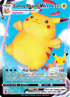 Surfing Pikachu VMAX 9 Celebrations