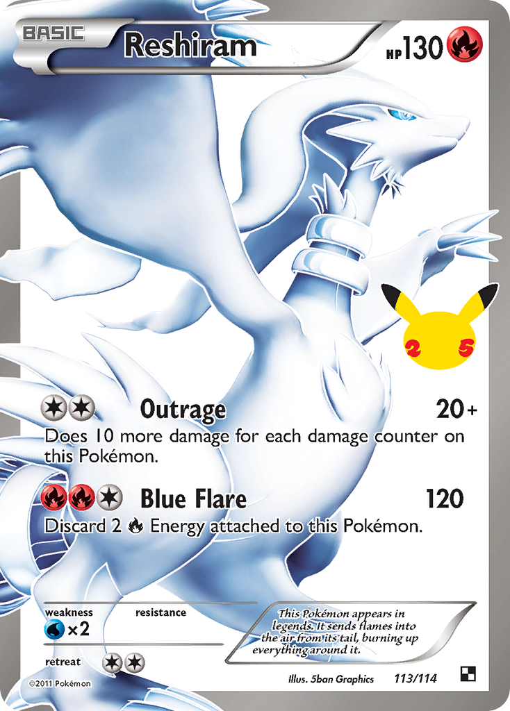 Reshiram 113 Celebrations: Classic Collection