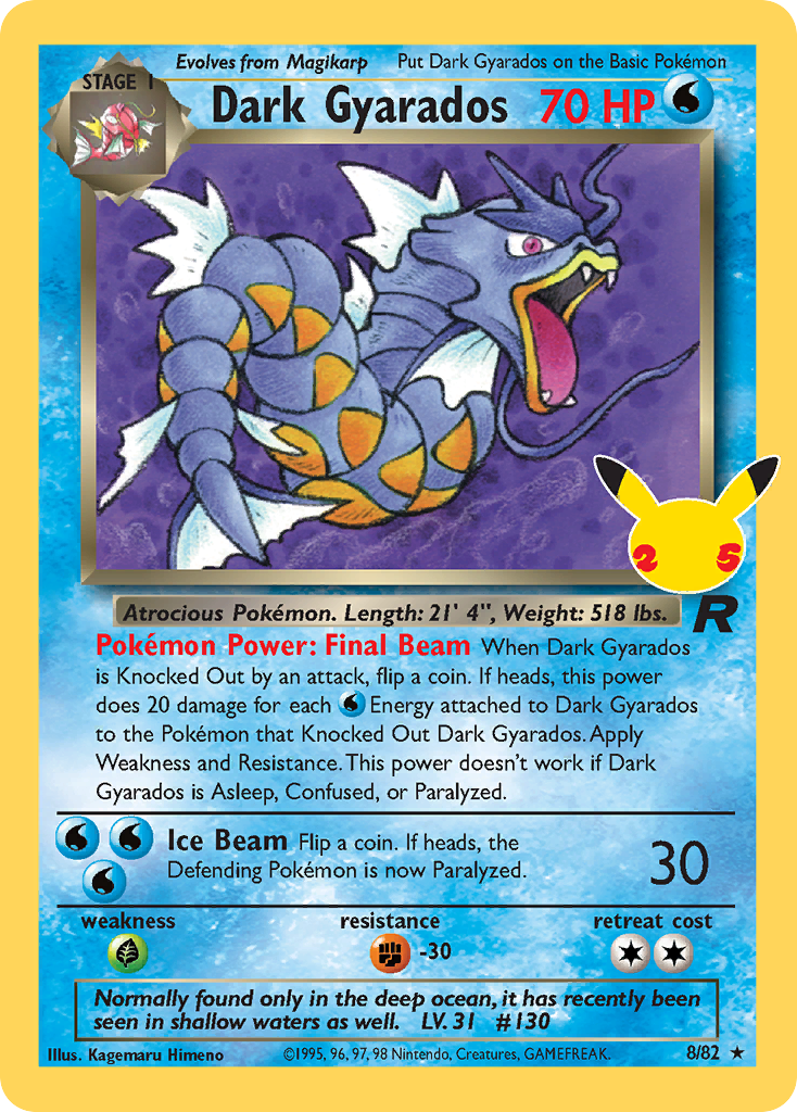 Dark Gyarados 8 Celebrations: Classic Collection