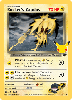 Rocket's Zapdos 15 Celebrations: Classic Collection