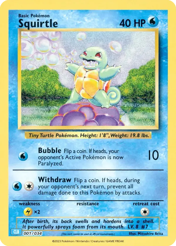 Squirtle 001/034 Pokémon TCG Classic - Blastoise