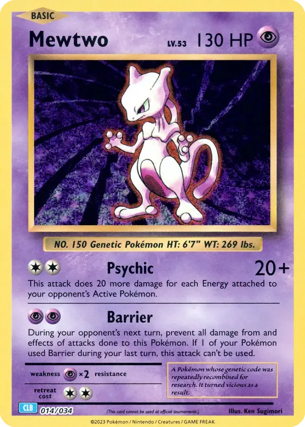 Mewtwo 014/034 Pokémon TCG Classic - Blastoise
