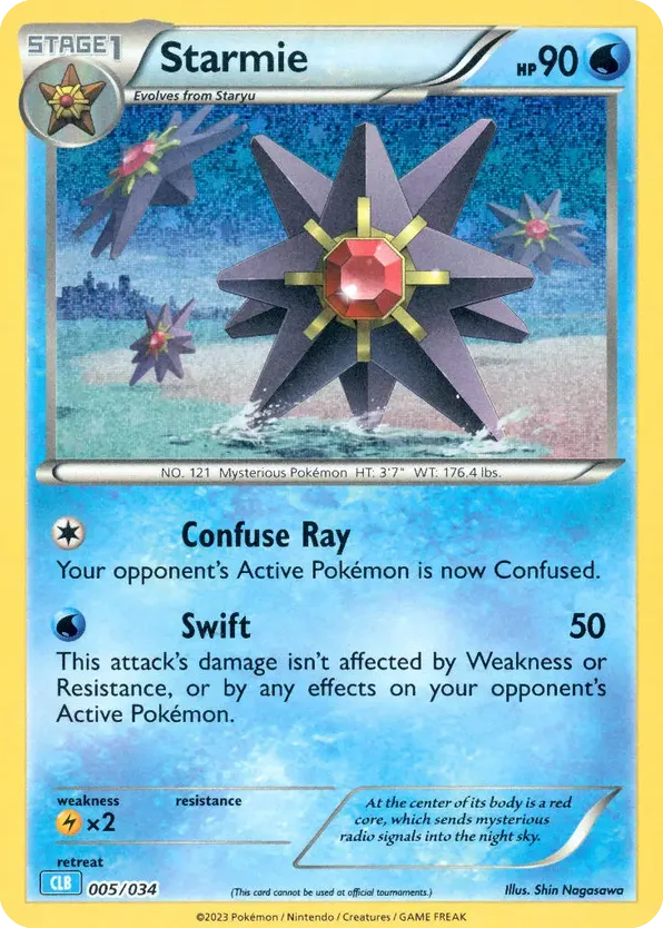 Starmie 005/034 Pokémon TCG Classic - Blastoise