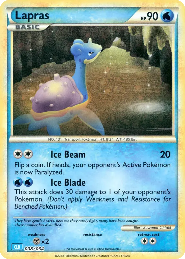 Lapras 008/034 Pokémon TCG Classic - Blastoise