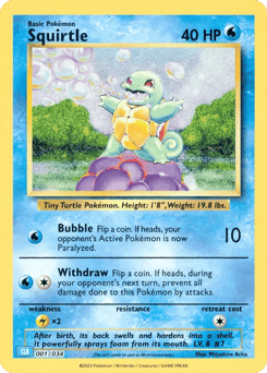 Squirtle 001/034 Pokémon TCG Classic - Blastoise