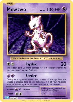 Mewtwo 014/034 Pokémon TCG Classic - Blastoise