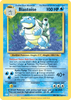 Blastoise 003/034 Pokémon TCG Classic - Blastoise
