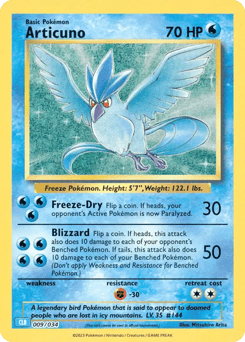 Articuno 009/034 Pokémon TCG Classic - Blastoise