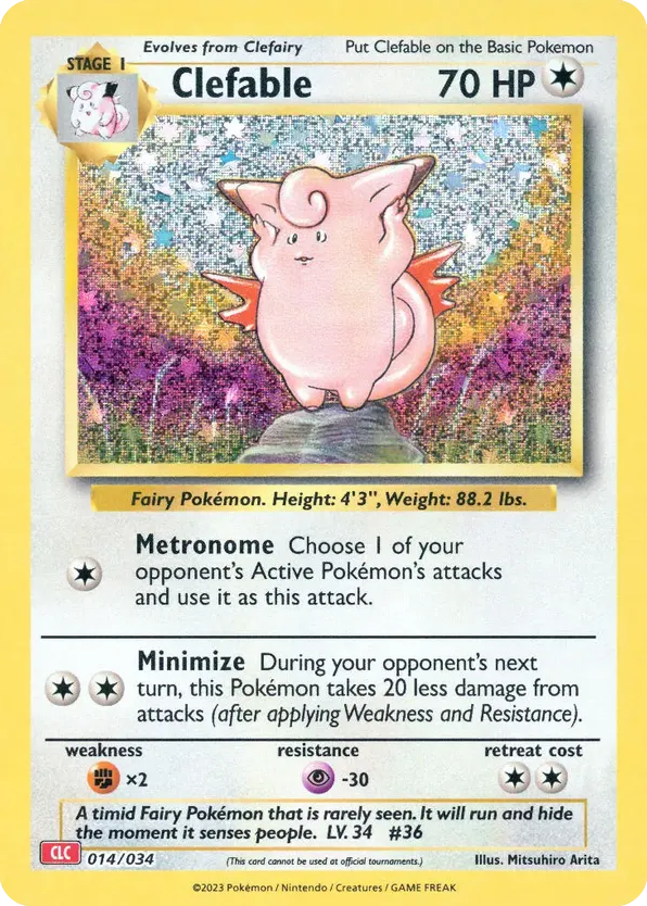 Clefable 014/034 Pokémon TCG Classic - Charizard