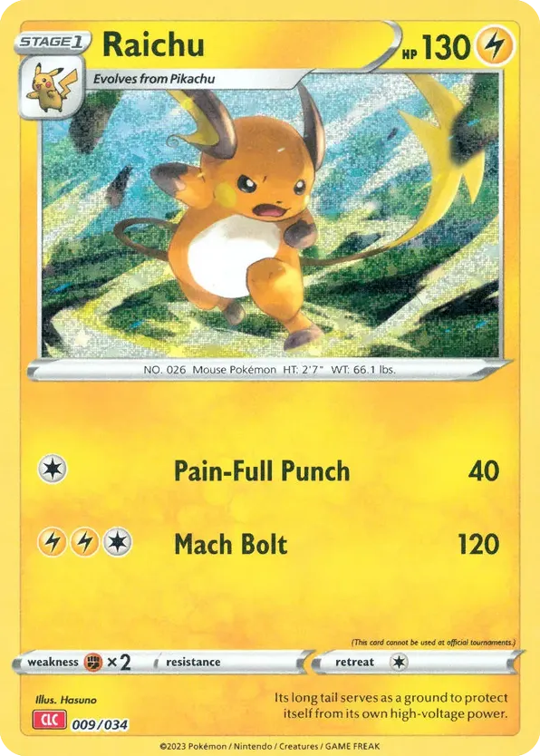 Raichu 009/034 Pokémon TCG Classic - Charizard