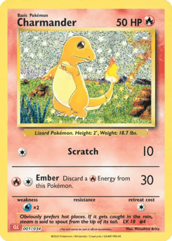 Charmander 001/034 Pokémon TCG Classic - Charizard