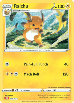 Raichu 009/034 Pokémon TCG Classic - Charizard