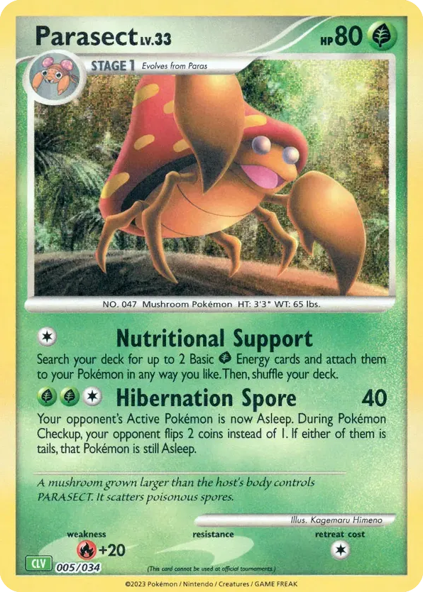 Parasect 005/034 Pokémon TCG Classic - Venusaur
