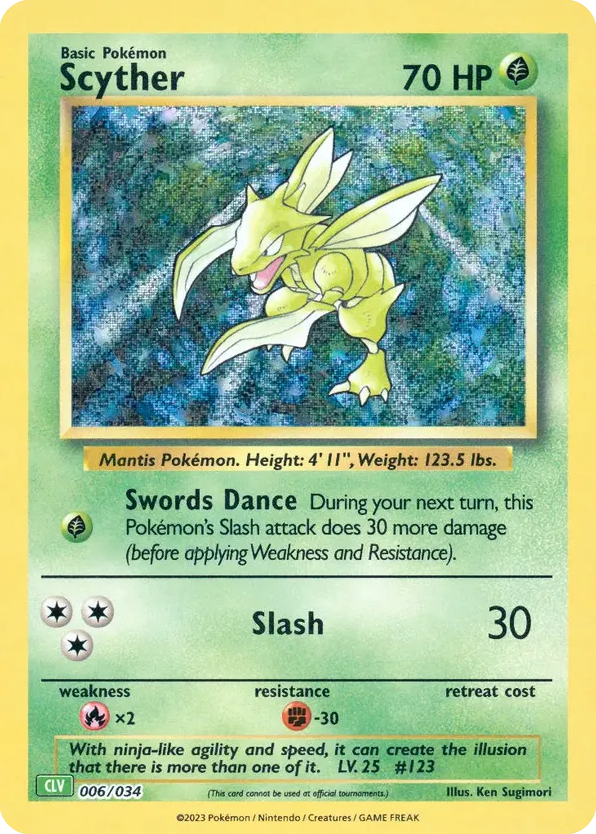 Scyther 006/034 Pokémon TCG Classic - Venusaur