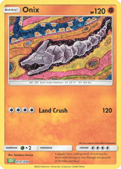 Onix 010/034 Pokémon TCG Classic - Venusaur
