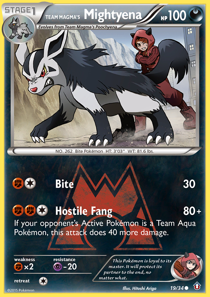 Team Magma's Mightyena 19/34 Double Crisis